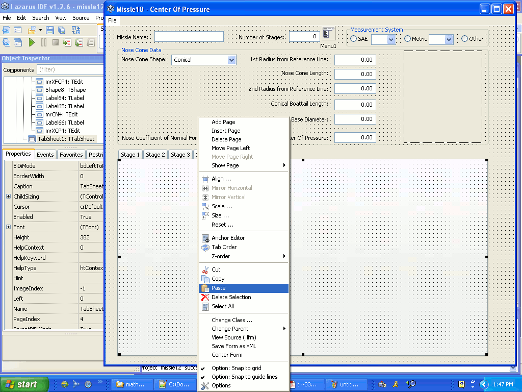 Pasting TControls